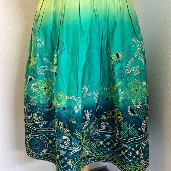 Tanvi Kedia Ombré Chameli Embroidered Fit & Flare Dress - Picture 4 of 10